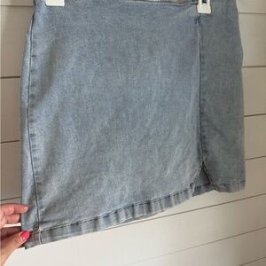 Wild‎ Fable Blue Jean Asymmetrical Mini Skirt